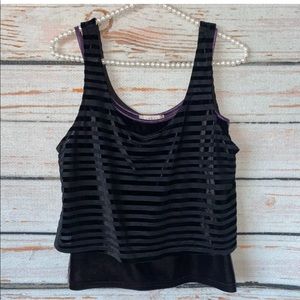 Vintage express velvet burnout cami tank set